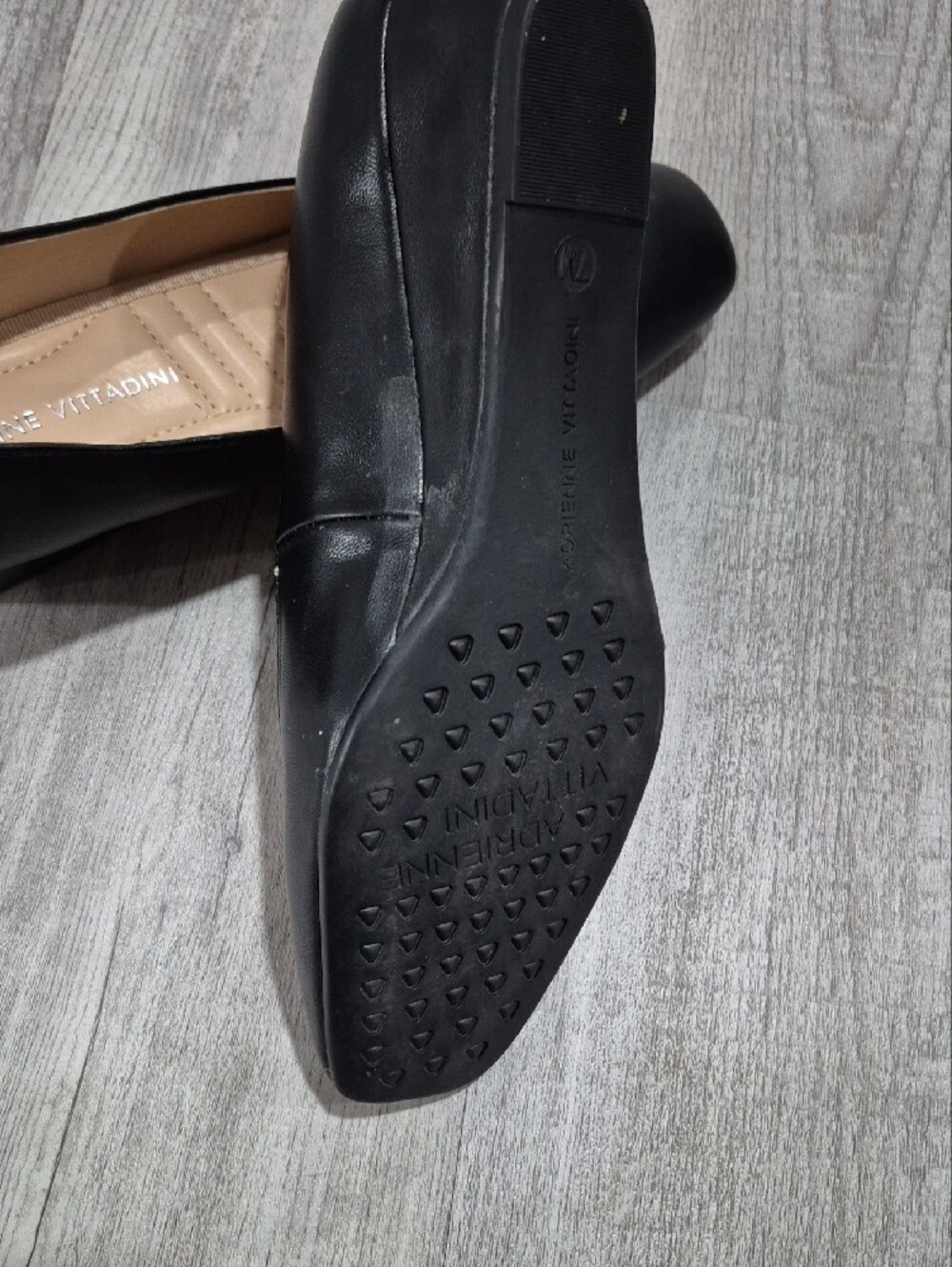Adrienne Vittadini Black Women's Square-Toe Ballet Flats - Picture 5 of 7